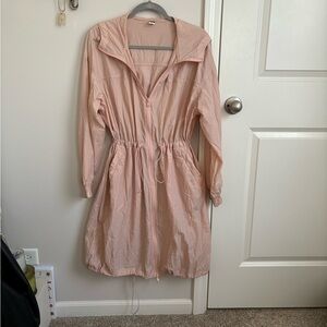 Old Navy Light Pink Windbreaker/Raincoat Trench